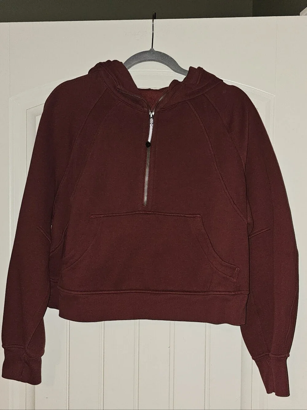 lululemon athletica Half-Zip Hoodie in Burgundy